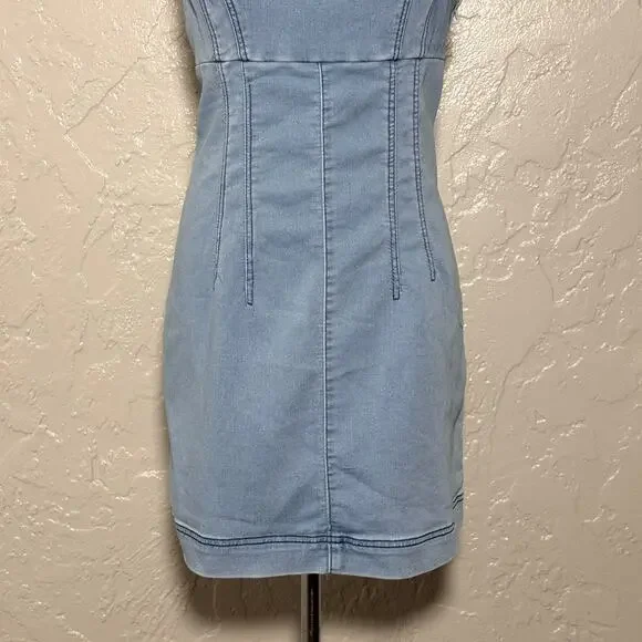 No Boundaries Vintage Denim Blue Dress SZ L - Picture 4 of 10